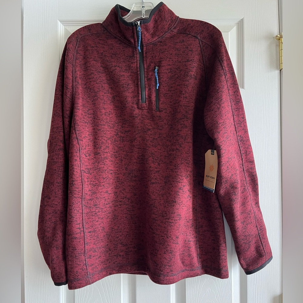 Men’s Ruff Hewn quarter zip fleece.